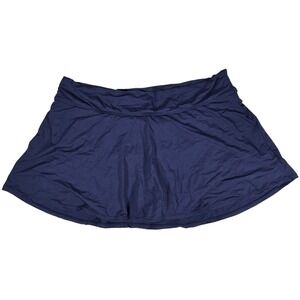 Anne Cole Soft‎ Band Skirted Swim Bottom in Navy 22W NWT